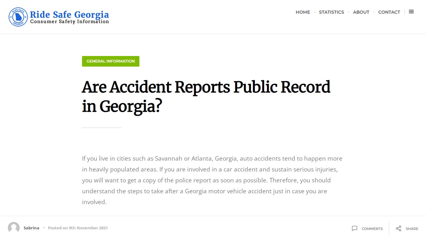 Are Accident Reports Public Record in Georgia?