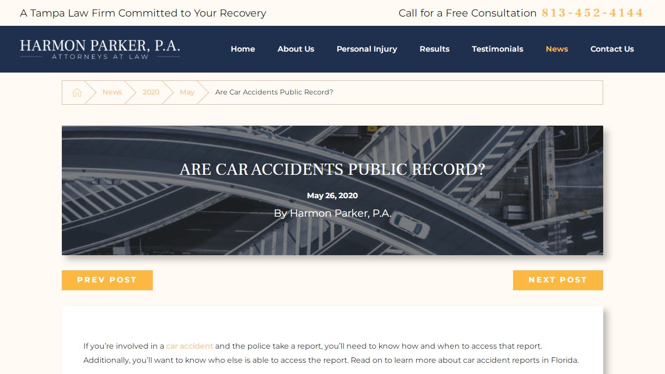 Are Car Accidents Public Record? | Harmon Parker