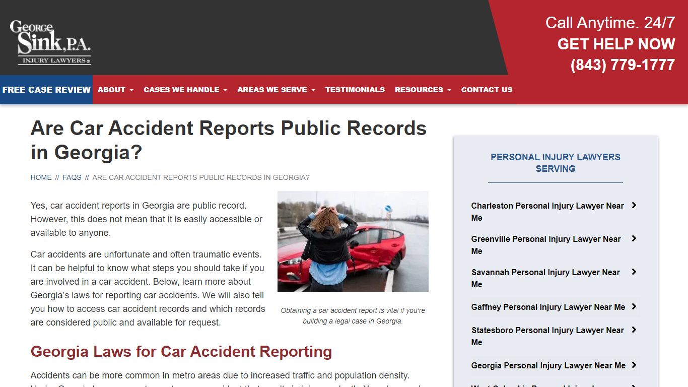 Are Car Accident Reports Public Records in Georgia?